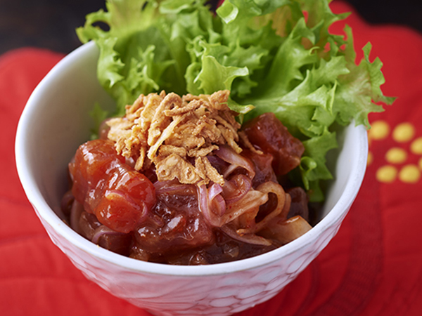 Poke (with Onion chips)